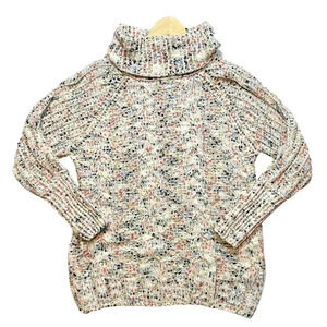 NWT Moon & Madison Confetti Cable Knit Turtleneck Sweater